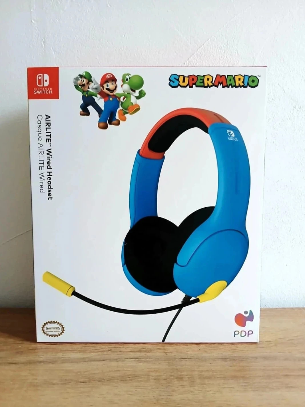 Casque filaire Pdp Airlite Mario Dash pour Nintendo Switch